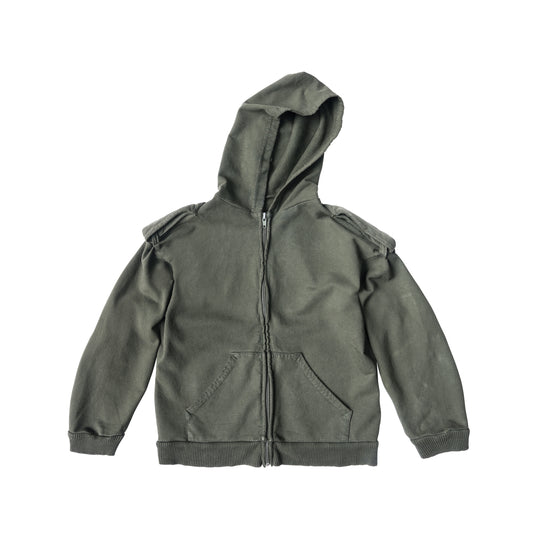 SHRUNKEN HOODIE - ARMY GREEN