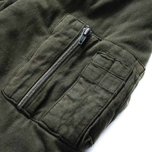 TOWEL BOMBER JACKET - ARMY GREEN