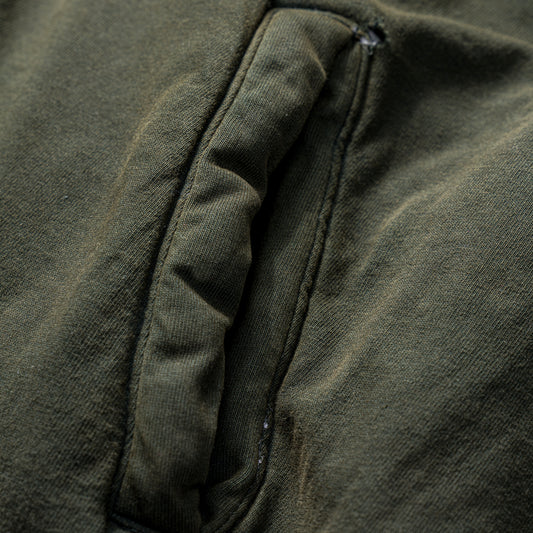 TOWEL BOMBER JACKET - ARMY GREEN