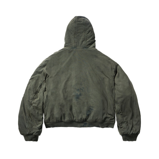 TOWEL BOMBER JACKET - ARMY GREEN