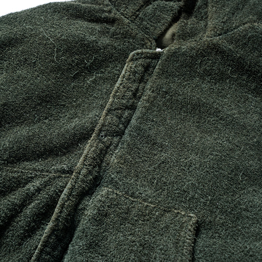 TOWEL BOMBER JACKET - ARMY GREEN