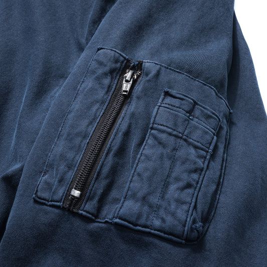 TOWEL BOMBER JACKET - NAVY