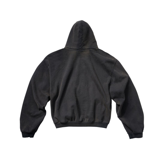 SHOULDER PAD HOODIE - BLACK