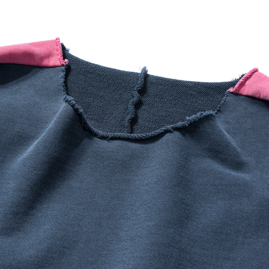 SIDE STRIPE CREW NECK -BLACK/AKIRA RED