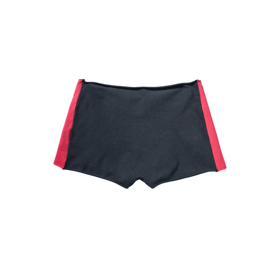 SIDE STRIPE MINI SHORT - BLACK/AKIRA RED