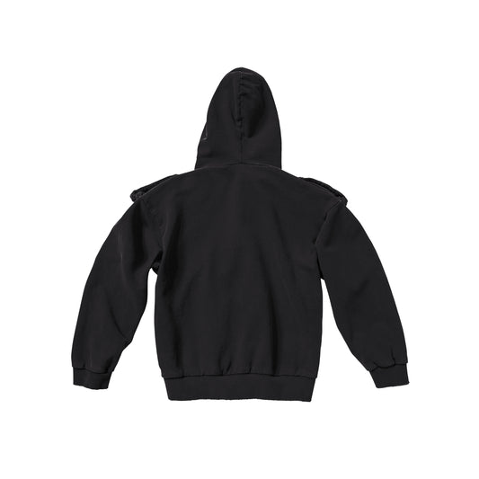 SHRUNKEN HOODIE - BLACK