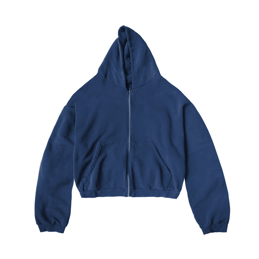 SHOULDER PAD HOODIE  - NAVY