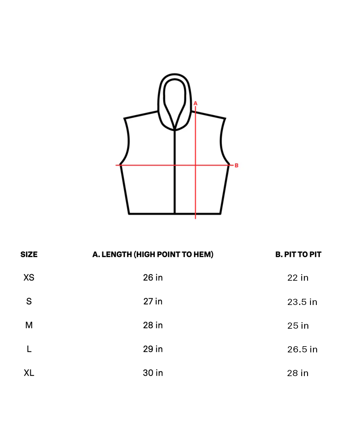 GR Forever Sleeveless Padded Hoodie